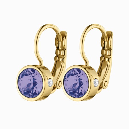 Dyrberg Kern Madu Gold Earrings - Violet
